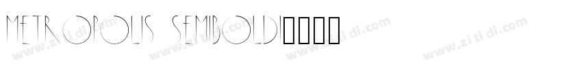 Metropolis SemiBoldI字体转换